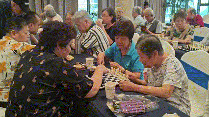 国际象棋“进社区”全民健身志愿服务活动（上九游娱乐海站）走进由由信福(图5)